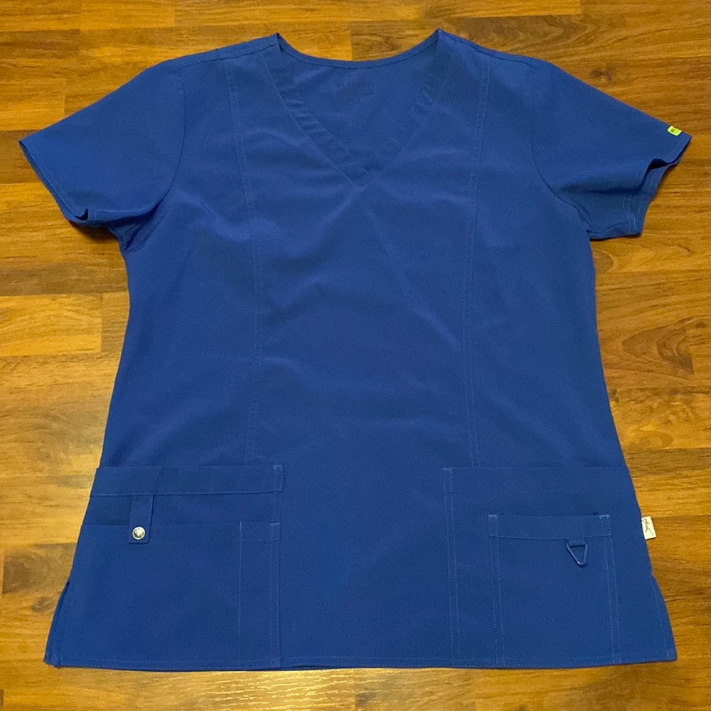 Med Couture Activate Cobalt Blue Scrub Top
